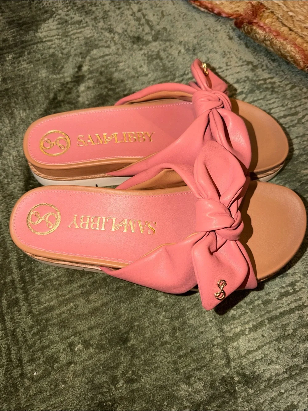 Sam & Libby Women's Astrid Slide Sandals in Pink Lily